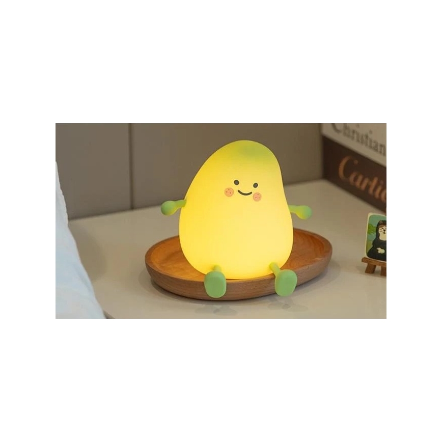 Світлодіодний регульований акумуляторний дитячий нічник LED/1W/5V 3000K 800 mAh манго