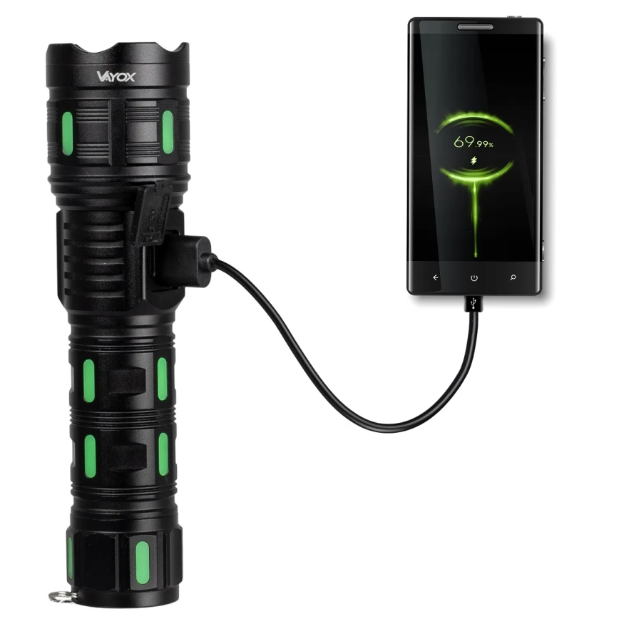 LED-регульований акумуляторний ліхтар з функцією павербанку 20W/5V IP44 1200 lm 5000 mAh