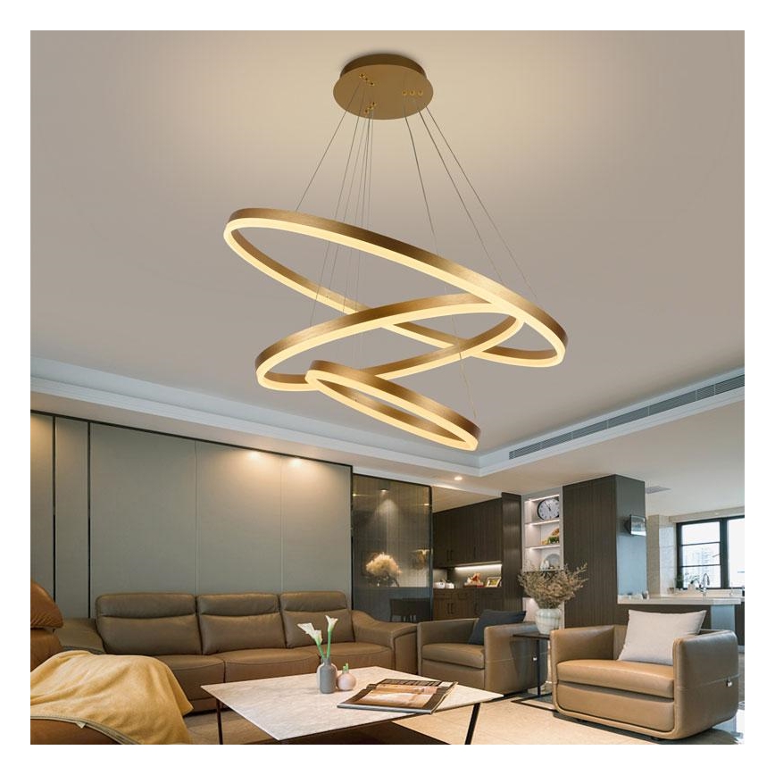 Світлодіодна регульована люстра на тросі LED/125W/230V 3000-6500K діам. 80 см + дистанційне керування
