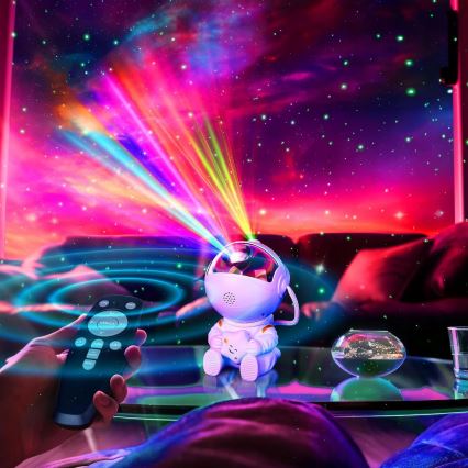 Світлодіодний RGB проєктор 5 Вт/5 В «Астронавт» з пультом дистанційного керування