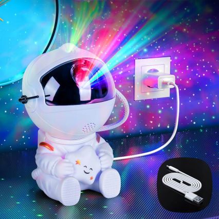 Світлодіодний RGB проєктор 5 Вт/5 В «Астронавт» з пультом дистанційного керування