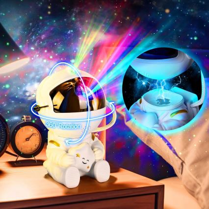 Світлодіодний RGB проєктор 5 Вт/5 В «Астронавт» з пультом дистанційного керування