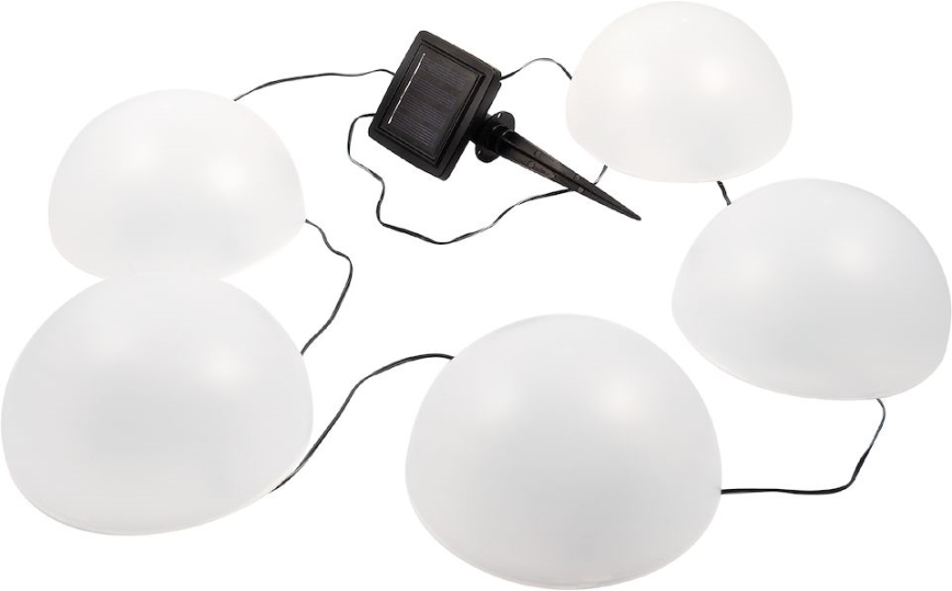 Світлодіодний RGB світильник на сонячній батареї HEMI LED/0,1W/1,2V 600 mAh IP44 білий