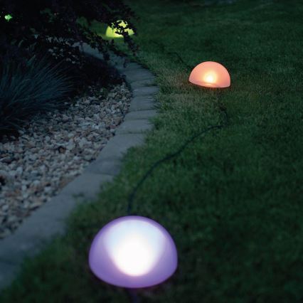 Світлодіодний RGB світильник на сонячній батареї HEMI LED/0,1W/1,2V 600 mAh IP44 білий