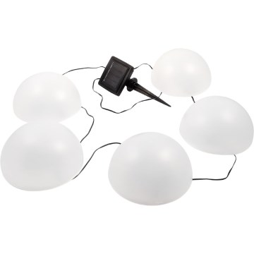 Світлодіодний RGB світильник на сонячній батареї HEMI LED/0,1W/1,2V 600 mAh IP44 білий