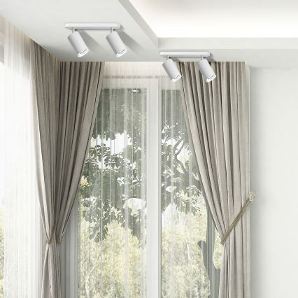 Світлодіодний RGBW регульоване точкове світло для ванної TURYN 2xGU10/6,5W/230V 2700-6500K Wi-Fi IP44 біле