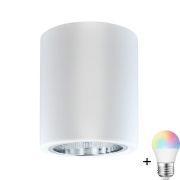 Світлодіодний RGBW Регульоване точкове світло JUPITER 1xE27/6,5W/230V 2700-6500K Wi-Fi діаметр 9,8 см біле