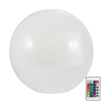 Світлодіодний RGBW сонячний ліхтар BALL LED/3,7В 1500 мАг діаметром 40 см IP65 + дистанційне керування