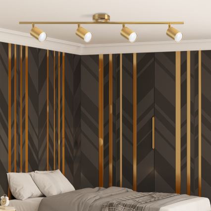 LED RGBW точковий світильник з регулюванням яскравості GOLDI 4xGU10/6,5W/230V 2700-6500K Wi-Fi, золотий