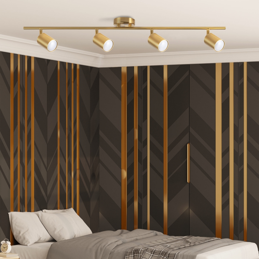 LED RGBW точковий світильник з регулюванням яскравості GOLDI 4xGU10/6,5W/230V 2700-6500K Wi-Fi, золотий