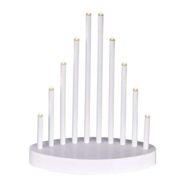 Світлодіодний різдвяний підсвічник 10xLED/0,6W/4,5V білий