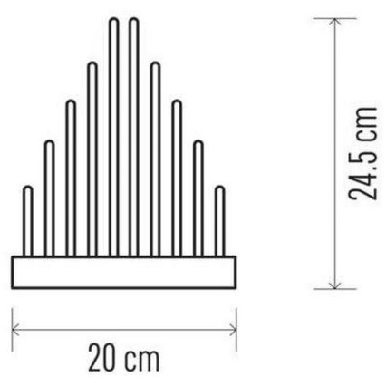 Світлодіодний різдвяний підсвічник 10xLED/0,6W/4,5V білий