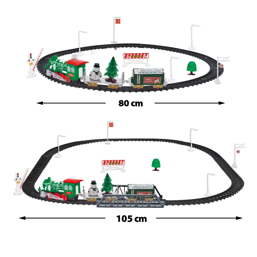 Світлодіодний різдвяний потяг LED/2xAA, тепле біле світло