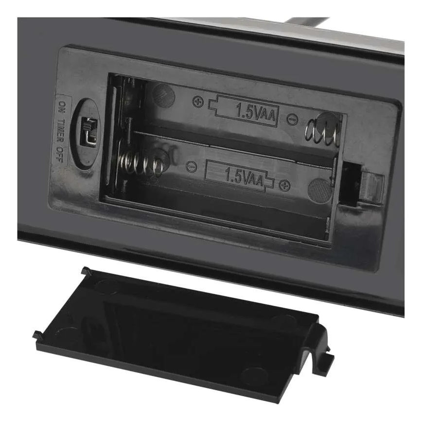 Світлодіодний різдвяний свічник 6xLED/2xAA чорний