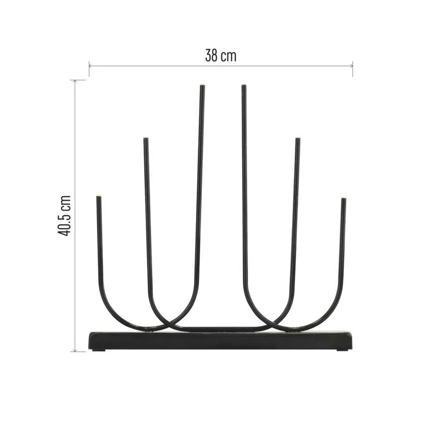 Світлодіодний різдвяний свічник 6xLED/2xAA чорний