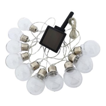 Світлодіодний сонячний гірлянд 10xLED/1,2В 2м 300 мАг IP44 тепле біле світло