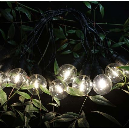 Світлодіодний сонячний гірлянд 10xLED/0,5/4,5В 12 м 3000K IP44 1200 мАг + дистанційне керування