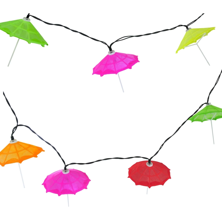 Світлодіодний сонячний ланцюг 10xLED/1,2В 300 мАг 3,8 м IP44 парасолі