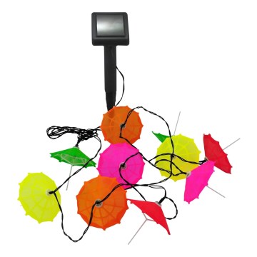 Світлодіодний сонячний ланцюг 10xLED/1,2В 300 мАг 3,8 м IP44 парасолі