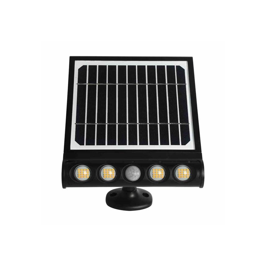 Світлодіодний сонячний настінний світильник з датчиком руху та сутінків LED/8W/3,7V 4000 mAh 4000K IP65