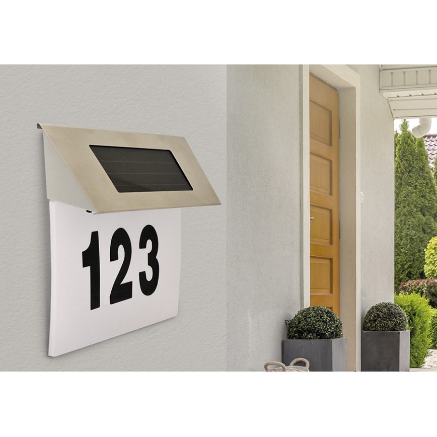 Світлодіодний сонячний номер будинку LED/1,2В 200 мАг IP44