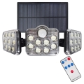 Світлодіодний сонячний прожектор з датчиком руху та сутінків LED/20W/3,7V 1200 мАг IP44 + дистанційне керування