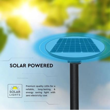 Світлодіодний сонячний вуличний ліхтар із сенсором LED/10W/3,2V 6500K IP65 25000 mAh + дистанційне керування