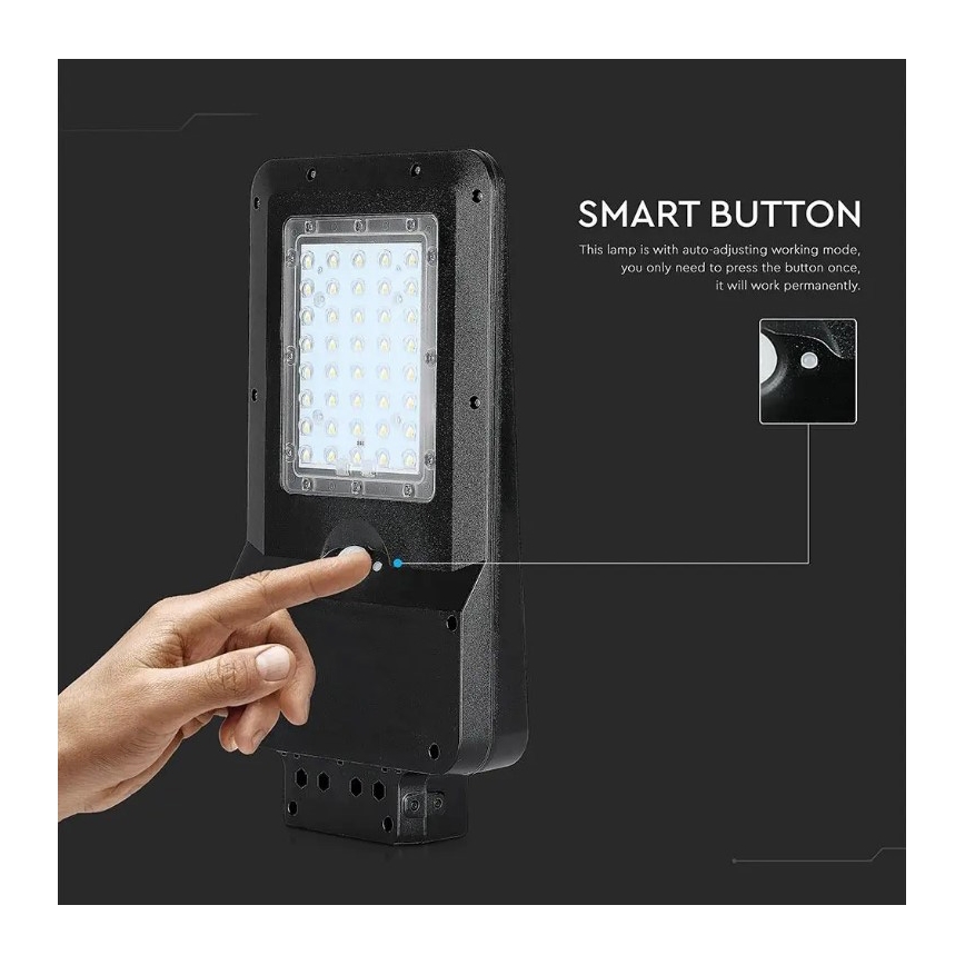 Світлодіодний сонячний вуличний ліхтар із сенсором LED/15W/7,4V 4000K IP65 10800 мАг