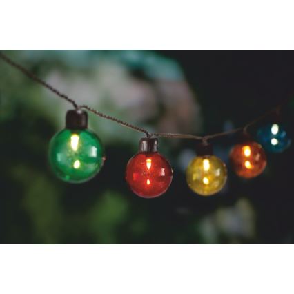 Світлодіодний сонячний гірлянд 10xLED/3,65м 600 мАг IP44 багатоколірний