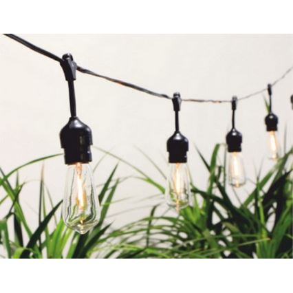 Світлодіодний сонячний гірлянд 10xLED/1,2В 600 мАг 5,94м IP44 тепле біле світло