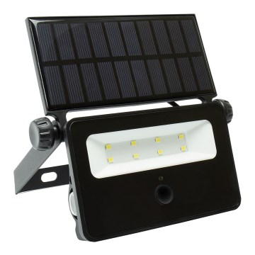 Світлодіодний сонячний прожектор з датчиком руху та сутінків NOCTIS LED/2W/1800 mAh 3,7V 6000K IP65