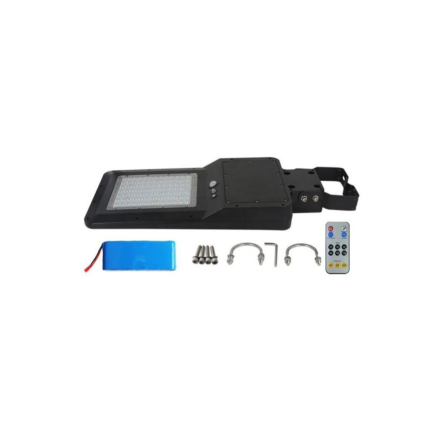 Світлодіодний сонячний вуличний ліхтар із сенсором LED/40W/9,6V IP65 4000K + дистанційне керування