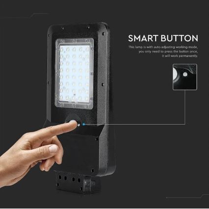 Світлодіодний сонячний вуличний ліхтар із сенсором LED/15W/7,4V 6000K IP65 10800 mAh