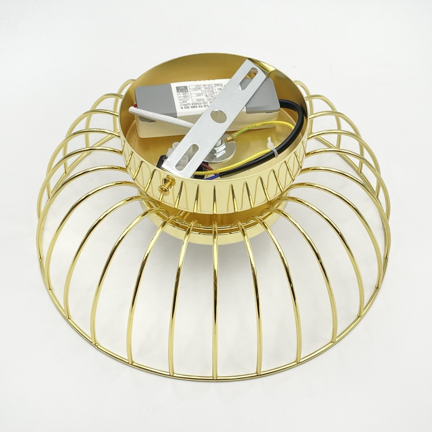 Світлодіодний стельовий світильник BETSY LED/12W/230V, діаметр 25 см, золотий