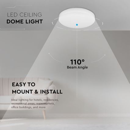 Світлодіодний стельовий світильник для ванної SAMSUNG CHIP LED/15W/230V 20см 3000K IP44