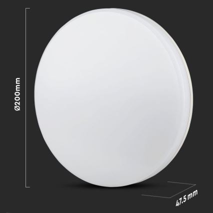 Світлодіодний стельовий світильник для ванної SAMSUNG CHIP LED/15W/230V 20см 3000K IP44