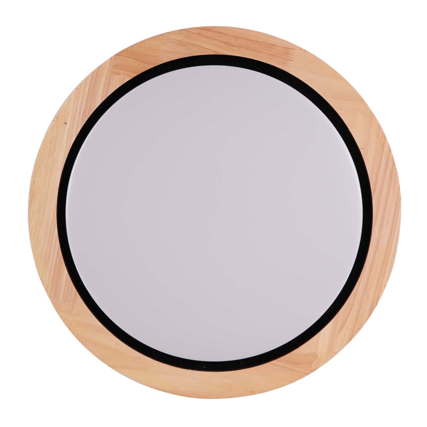 Дерев'яний стельовий світильник LED для ванної кімнати, 24 Вт, 230 В, діаметр 39 см, IP44, дуб