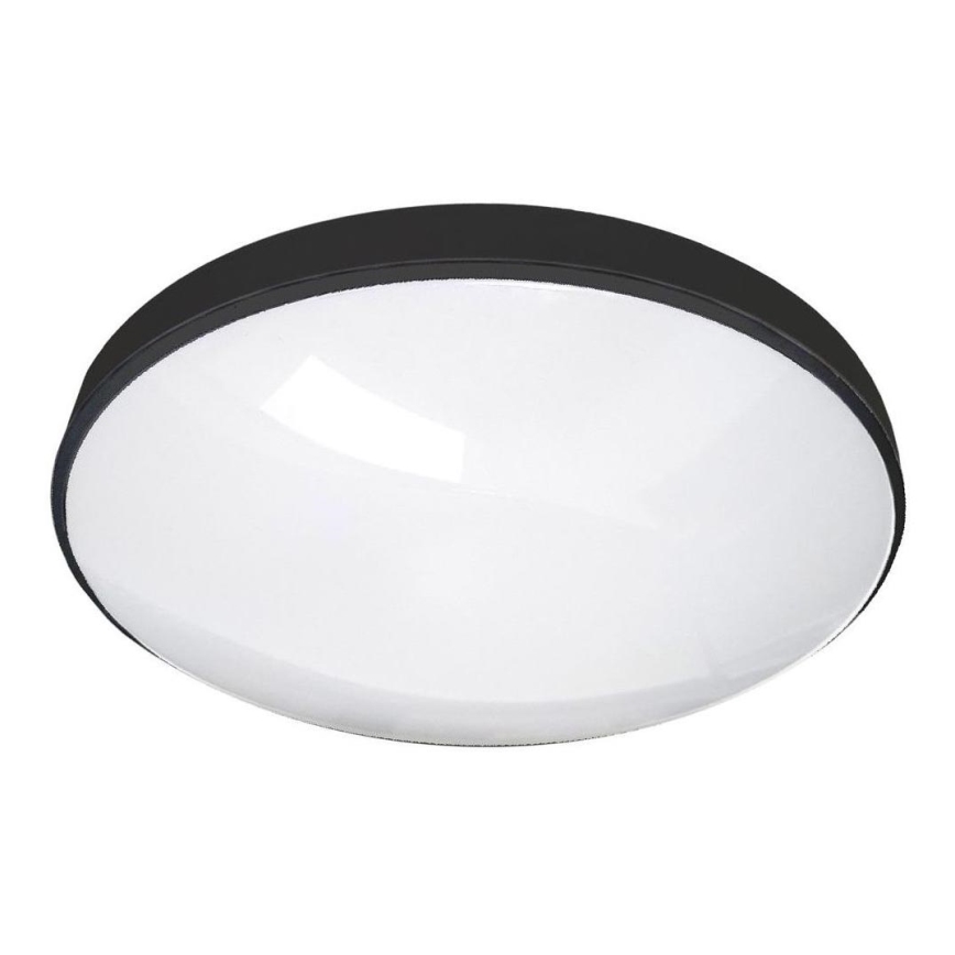 Світлодіодний стельовий світильник для ванної кімнати CIRCLE LED/12W/230V 4000K діаметр 25 см IP44 чорний