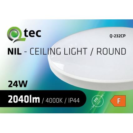 Світлодіодний стельовий світильник для ванної кімнати CIRCLE LED/24W/230V 4000K діаметр 37 см IP44 білий