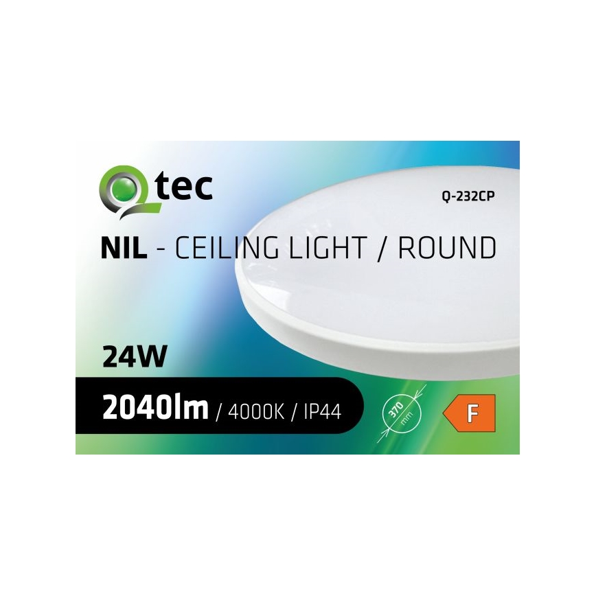 Світлодіодний стельовий світильник для ванної кімнати CIRCLE LED/24W/230V 4000K діаметр 37 см IP44 білий