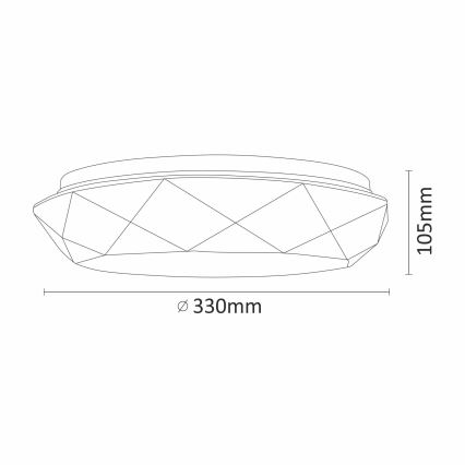 Світлодіодний стельовий світильник для ванної кімнати GALAXY LED/17W/230V IP44