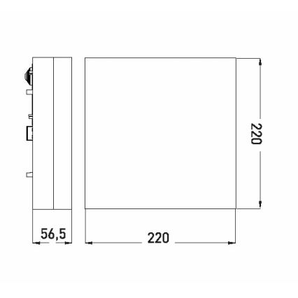 Світлодіодний стельовий світильник для ванної кімнати LED/12W/230V 3000/4000/6000K 22x22 см IP44