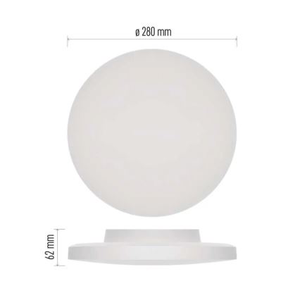 Світлодіодний стельовий світильник для ванної кімнати LED/15W/230V 3000/4000/5700K IP55 білий