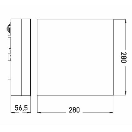 Світлодіодний стельовий світильник для ванної кімнати LED/18W/230V 3000/4000/6000K 28x28 см IP44