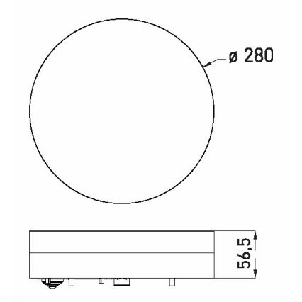 Світлодіодний стельовий світильник для ванної кімнати LED/18W/230V 3000/4000/6000K діаметр 28 см IP44