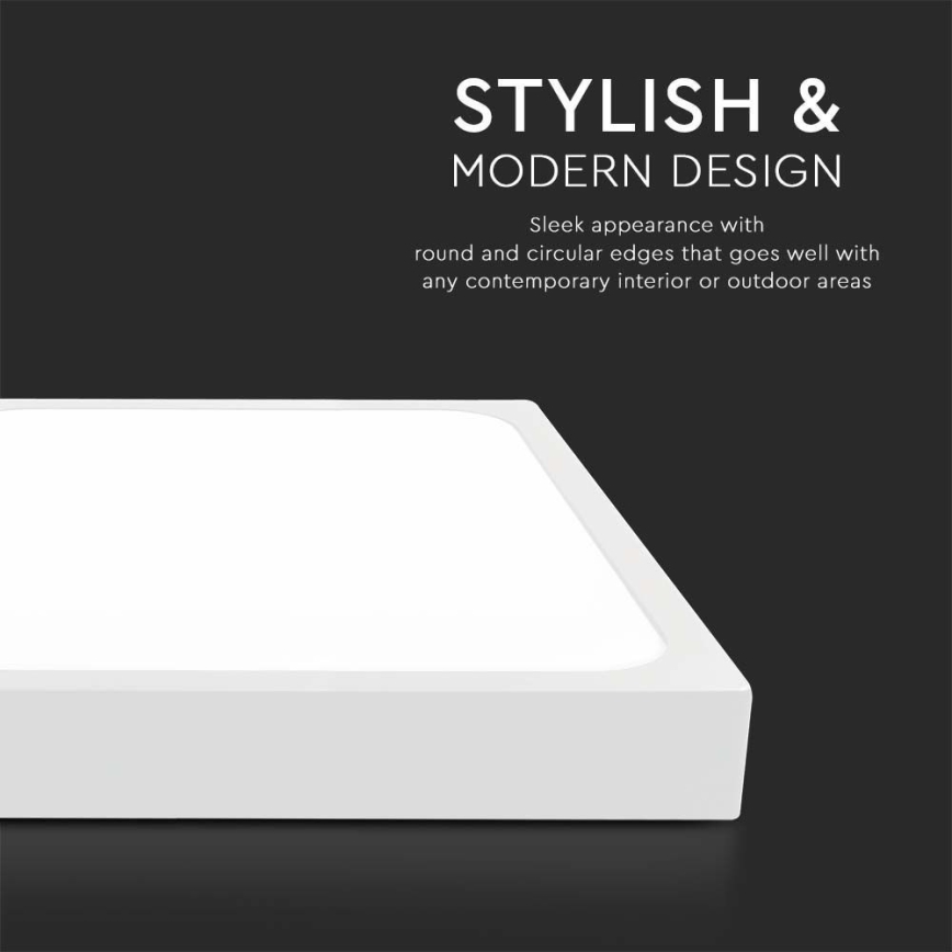 Світлодіодний стельовий світильник для ванної кімнати LED/18W/230V 3000K IP44 22,5x22,5 см білий