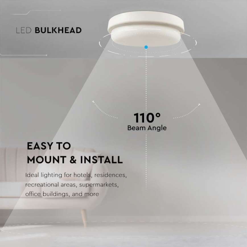 Світлодіодний стельовий світильник для ванної кімнати LED/18W/230V 4000K IP54