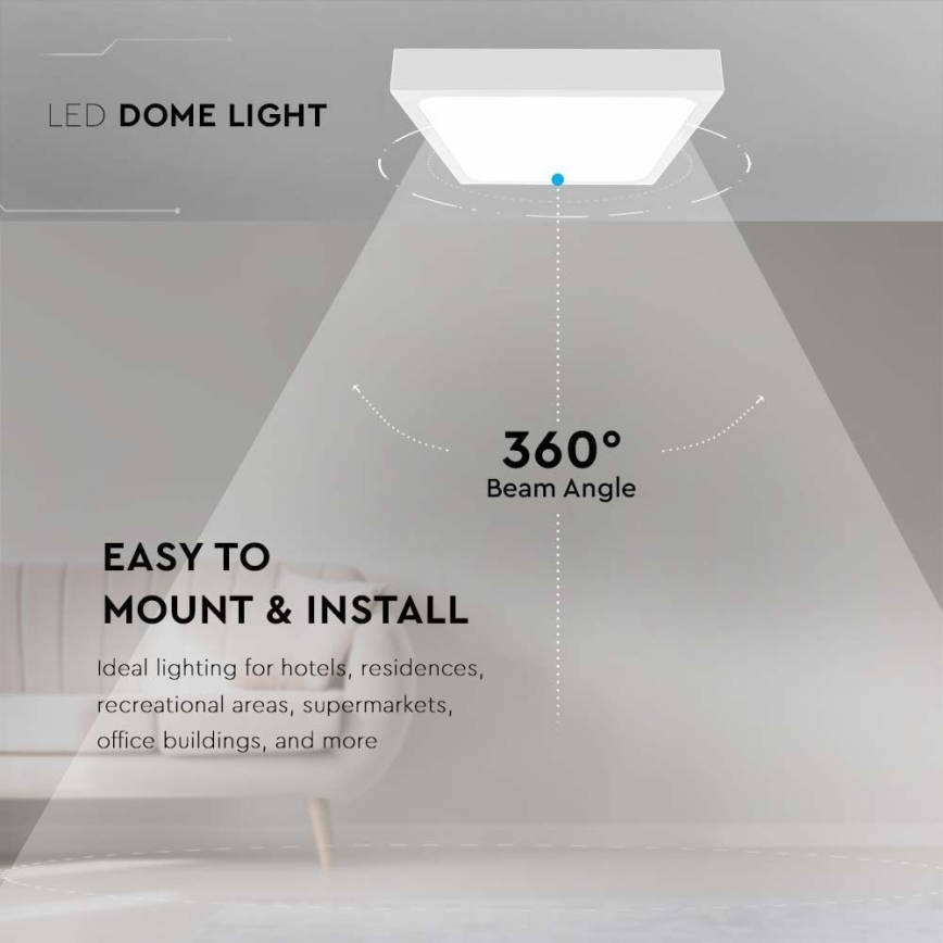 Світлодіодний стельовий світильник для ванної кімнати LED/18W/230V 6500K IP44 білий
