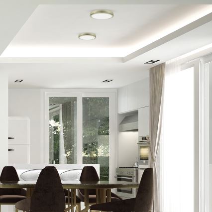 Світлодіодний стельовий світильник для ванної кімнати LED/18W/230V IP65 золотий