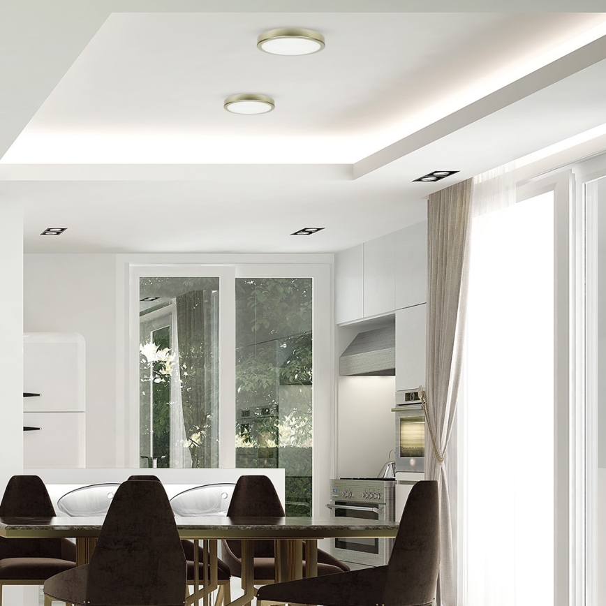 Світлодіодний стельовий світильник для ванної кімнати LED/18W/230V IP65 золотий